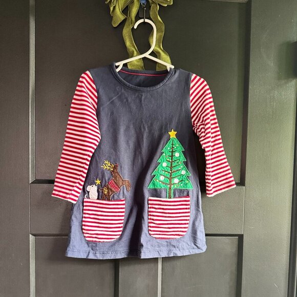 Navy Christmas Dress - Size 18-24M ⭐👗🎄 - Picture 1 of 2